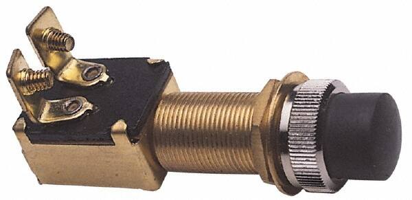 Automotive Switches, Switch Type: Brass Push-Button Switch , Sequence: Momentary On , Amperage: 15 A  MPN:45110