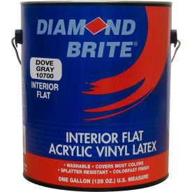 Diamond Brite Interior Flat Latex Enamel Paint Dove Gray Gallon Pail 1/Case - 11700-1 11700-1