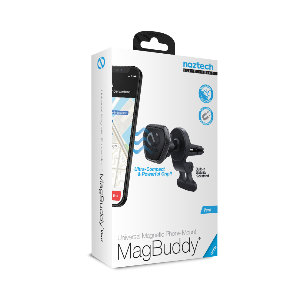 Naztech MagBuddy Elite Vent Mount, Black (Min Order Qty 5) MPN:15477