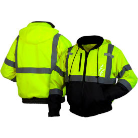 Pyramex® RJ31 Hi-Vis Waterproof Bomber Jacket Type R ANSI Class 3 M Lime RJ3110M