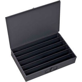 Durham Steel Scoop Compartment Box 125-95 - 6 Horizontal Compartments 18 x 12 x 3 - Pkg Qty 4 125-95