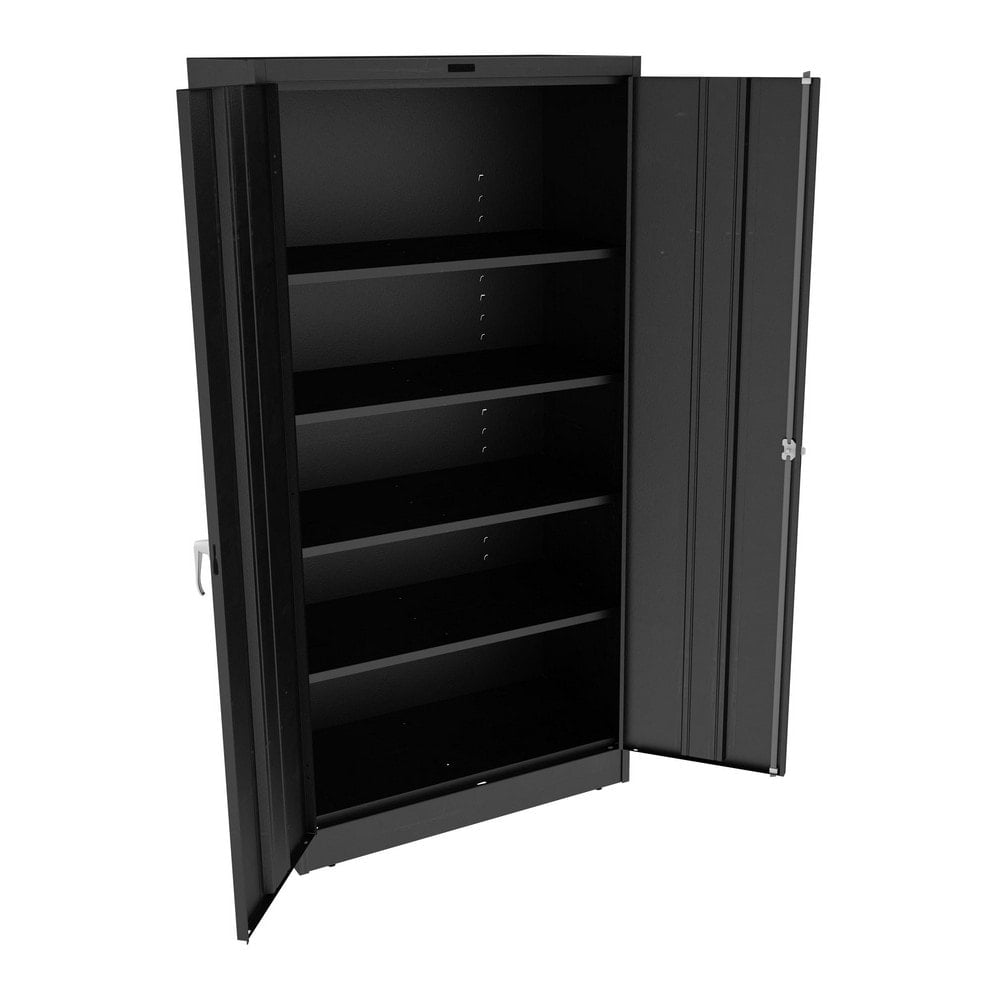 Storage Cabinets, Cabinet Type: Steel Storage Cabinet , Cabinet Material: Steel , Width (Inch): 36in , Depth (Inch): 18 , Cabinet Door Style: Solid  MPN:7218DLX-BLK