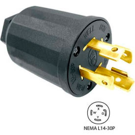 Conntek 60319 30-Amp Locking Assembly Plug with NEMA L14-30P Male End 3 Pole- 4 Wire 60319