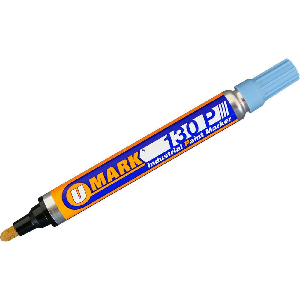 Markers & Paintsticks, Marker Type: Liquid Paint Marker, Tip Shape: Bullet, Chisel, Color: Light Blue, Ink Type: Oil Base, Tip Type: Reversible, Bullet, Chisel MPN:13008