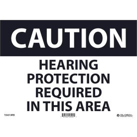 GoVets™ Caution Hearing Protection Required 10x14 Rigid Plastic 213RB724