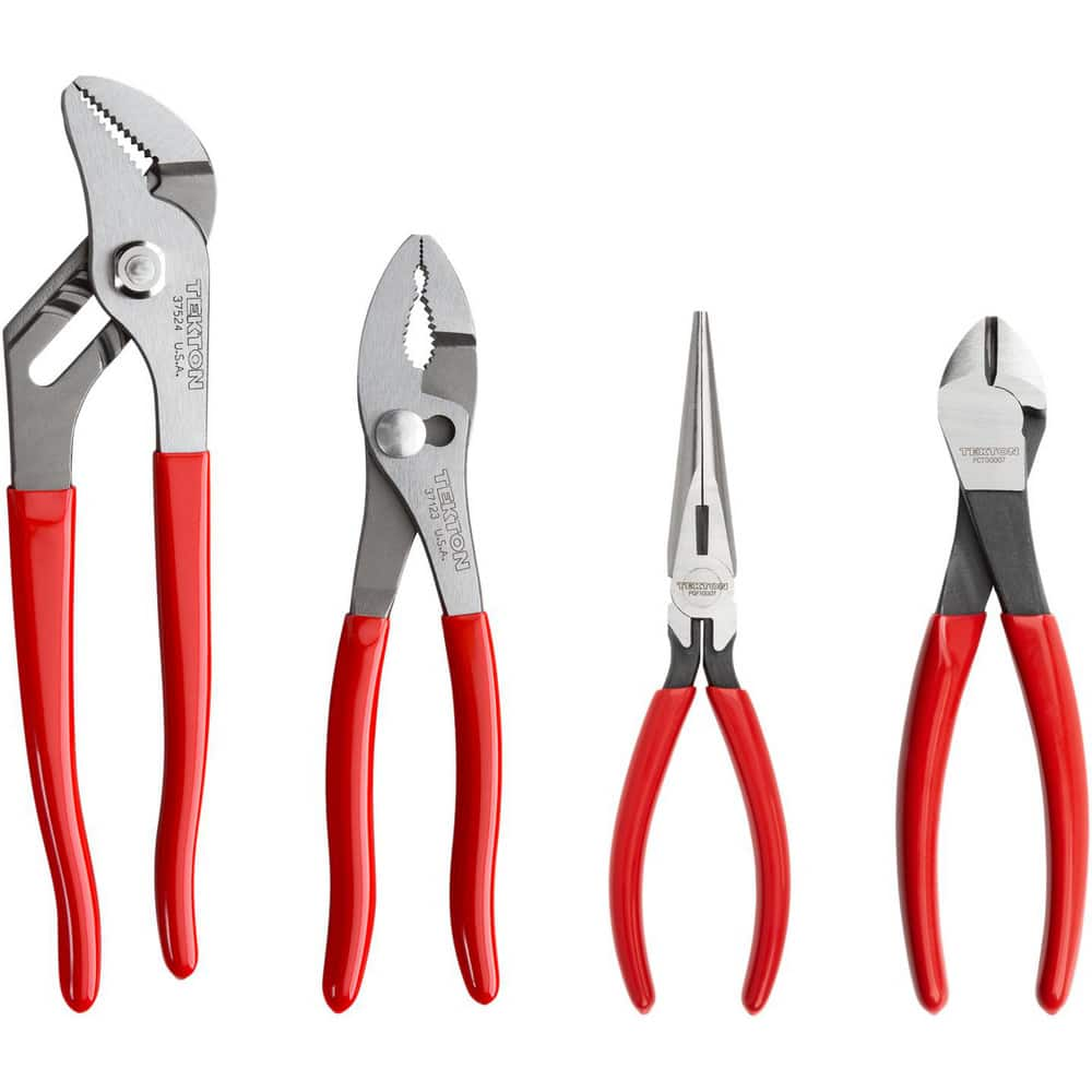 Plier Sets, Plier Type Included: Groove Joint, Slip Joint, Long Nose, Cutting , Container Type: None , Handle Material: Non-Slip Grips , Includes: 4 pliers  MPN:PLR99022