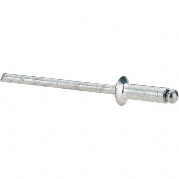 Open End Blind Rivet: Size 44, Countersunk Head, Aluminum Body, Aluminum Mandrel MPN:KP70605