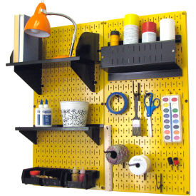 Wall Control Pegboard Hobby Craft Organizer Storage Kit Yellow/Black 32