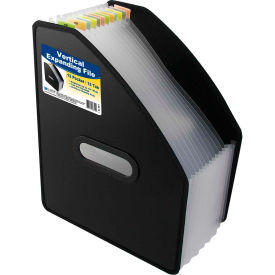 C-Line Products 13-Pocket Vertical Expanding File Letter Size Black 58810