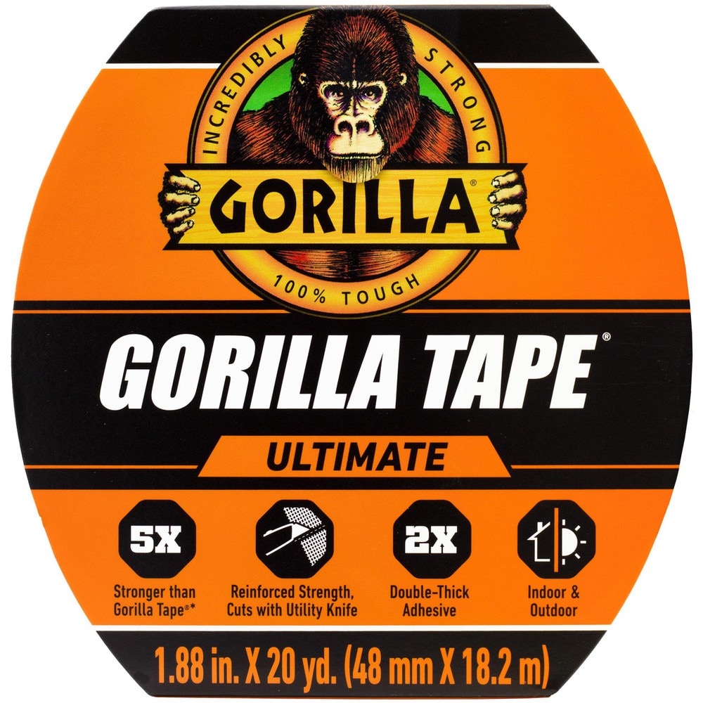 Duct & Foil Tape, Tape Type: Utility , Thickness (mil): 17.5000 , Width (Inch): 1-7/8 , Color: Black , Series: Gorilla Tape  MPN:113499