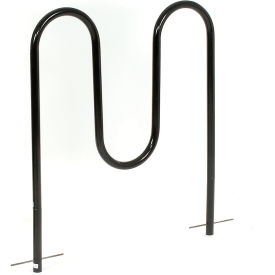 GoVets™ Wave Bike Rack 5-Bike Capacity Below Ground Mount Black 777G652