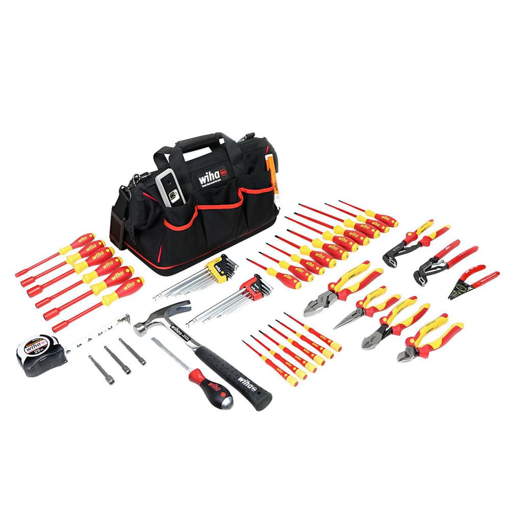 Combination Hand Tool Sets, Set Type: Electrician's Tool Kit, Insulated Plier, Insulated Screwdrivers, Insulated Wrench, Insulated Nut Driver  MPN:32937