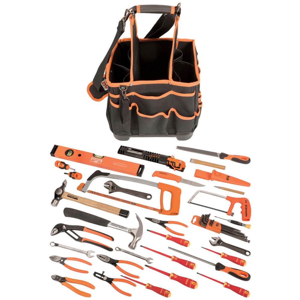 Combination Hand Tool Sets, Set Type: Electrician , Number Of Pieces: 35 , Measurement Type: Inch & Metric , Tool Finish: Chrome , Container Type: Tool Bag  MPN:4750FB312TS4