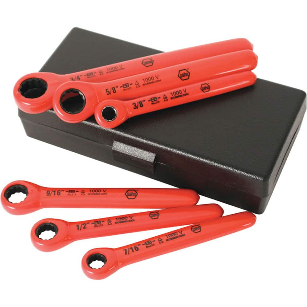 Wrench Sets, Set Type: Ratchet Wrench Set , System Of Measurement: Inch , Container Type: Plastic Box , Wrench Size: 3/8 in, 7/16 in, 1/2 in, 9/16 in, 5/8 in MPN:21391