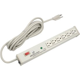 Wiremold Surge Protected Power Strip W/Lighted Switch 6 Outlets 15A 3kA 15' Cord M6BZ-15