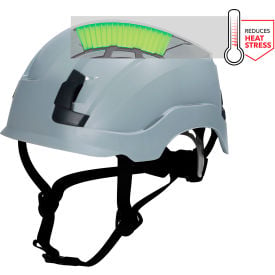 General Electric GH400 Vented Safety Helmet 4-Point Adjustable Ratchet Suspension Grey GH400G