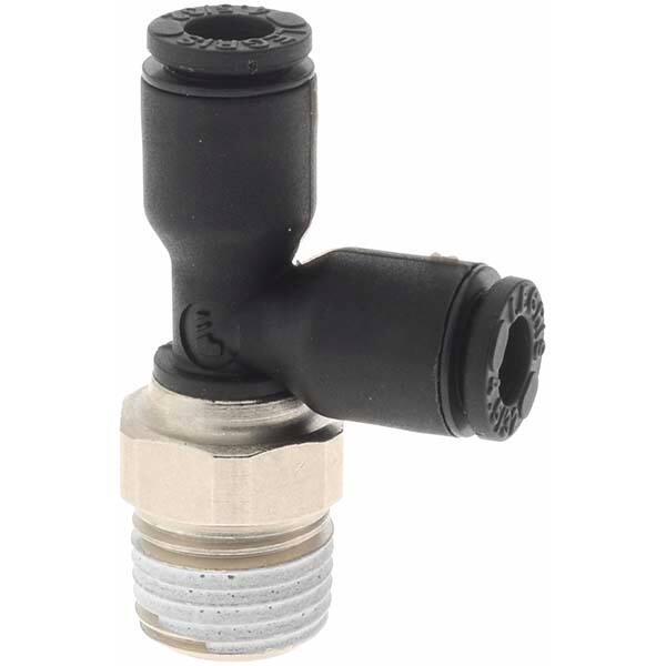 Push-To-Connect Tube Fitting: Male Run Tee, 1/8