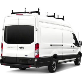 Vantech H1 3 Bar Steel Ladder Roof Rack for Ford Transit Cargo Van 2015-On Black H1723B