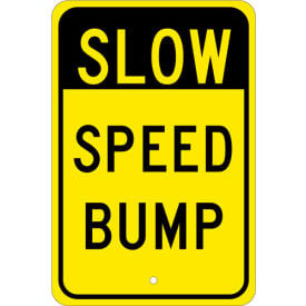 NMC TM157J Traffic Sign - Slow Speed Bump Aluminum 18