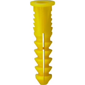 L.H.Dottie® Conical Plastic Anchor #8 #10 & #12 s Yellow 100 Pack 122