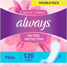 Always® Thin Daily Panty Liners Regular 120/Pack 10796PK