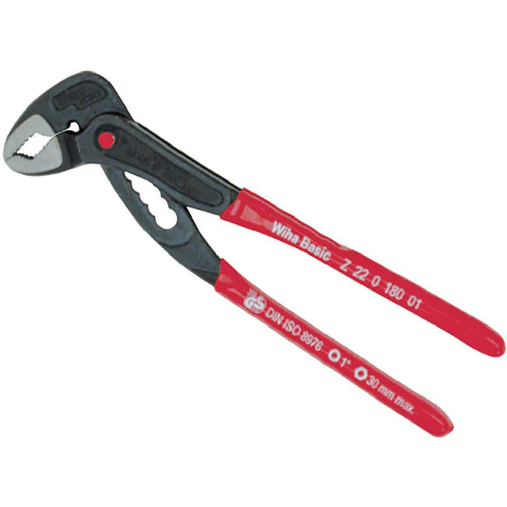 Tongue & Groove Pliers, Joint Type: Groove , Type: Push Button , Jaw Style: Serrated Jaw , Head Style: Standard , Side Cutter: No  MPN:32664