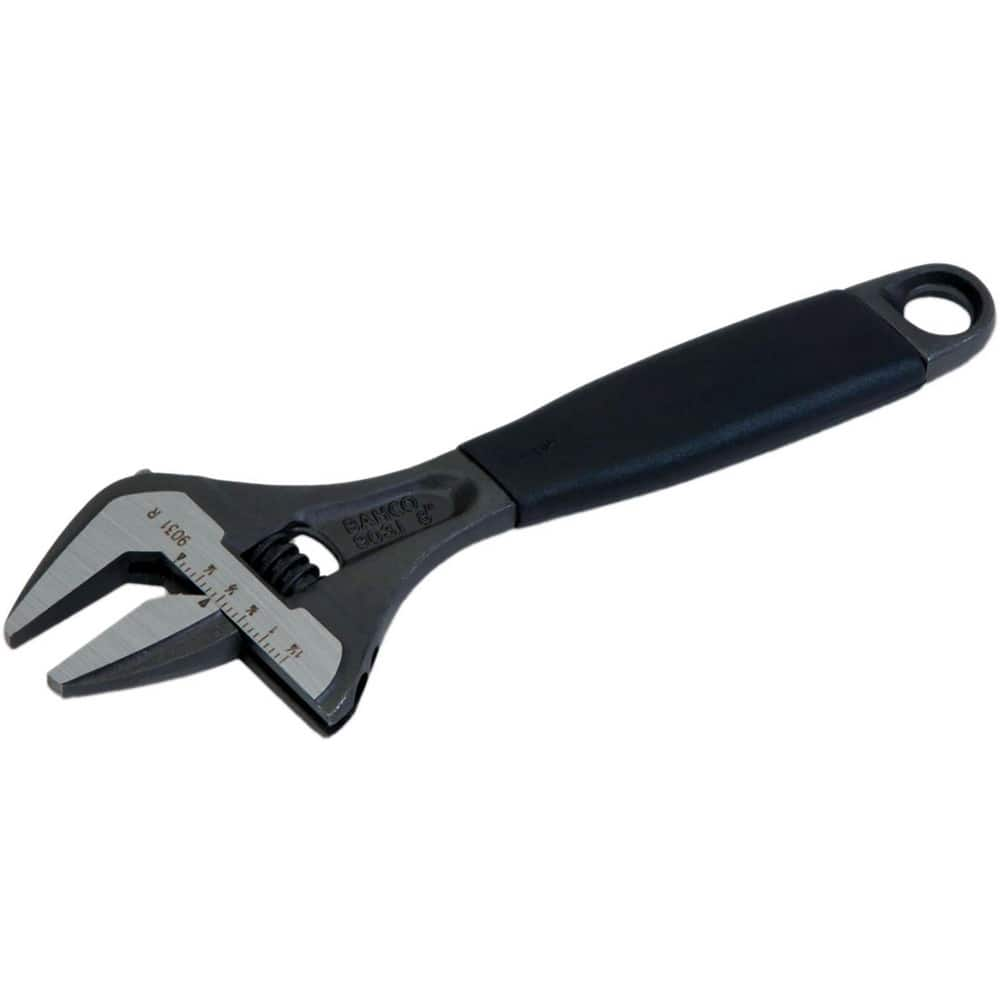 Adjustable Wrenches, Overall Length (Inch): 8 , Finish: Black , Handle Type: Cushioned Grip , Material: Alloy Steel , Measuring Scale: Yes  MPN:BAH9031RUS