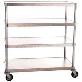 Prairie View Aluminum Mobile Shelving Unit 4 Shelves 36