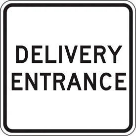 AccuformNMC™ Delivery Entrance Traffic Sign EGP Reflective Aluminum 24