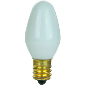 Sunlite® Incandescent Bulb with E12 Candelabra Base 7W 120V White Pack of 12 01059-SU