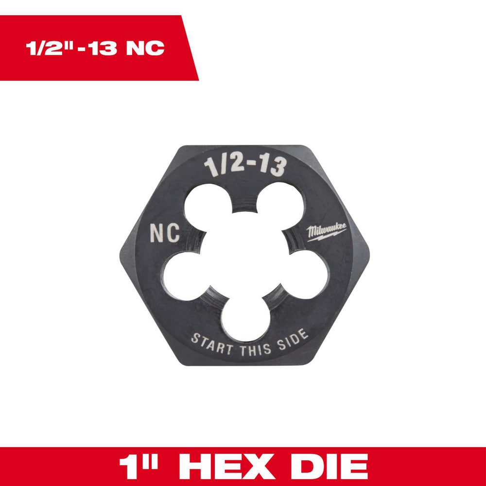 Hex Rethreading Dies, Thread Size (Inch): 1/2-13 , Material: Carbon Steel , Thread Direction: Right Hand , Thread Standard: UNC , Series: Hex-LOK  MPN:49-57-5360