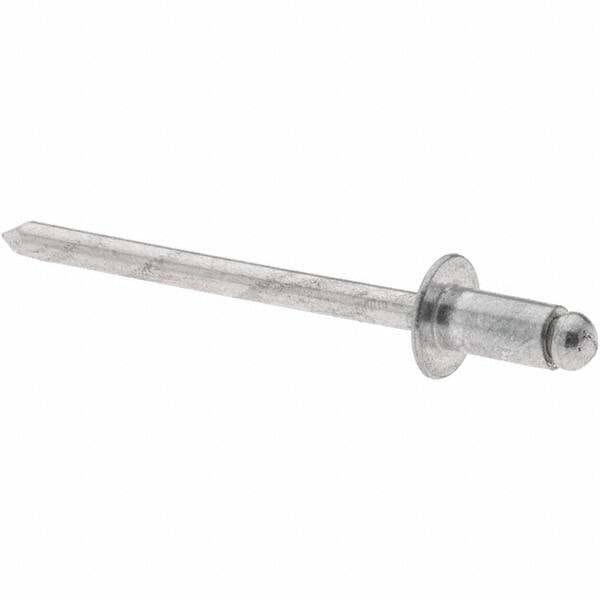 Open End Blind Rivet: Size 52, Dome Head, Aluminum Body, Aluminum Mandrel MPN:34149