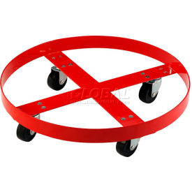 GoVets™ Drum Dolly for 55 Gallon Drum - Rubber Wheels 600 Lb. Capacity 882233