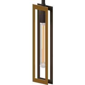 Ambiate Rettan Pendant Light Fixture E26 Base 40W Black/Gold AL10018P1