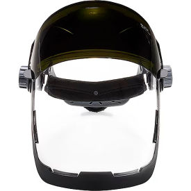 Jackson Safety Ratcheting Headgear Face Shield with Shade 5 IR Flip Visor AntiFog - QUAD500 Series 14230