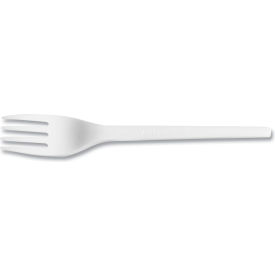 Vegware™ Mediumweight General Purpose Compostable Forks CPLA White 1000/Carton VW-FK6.5