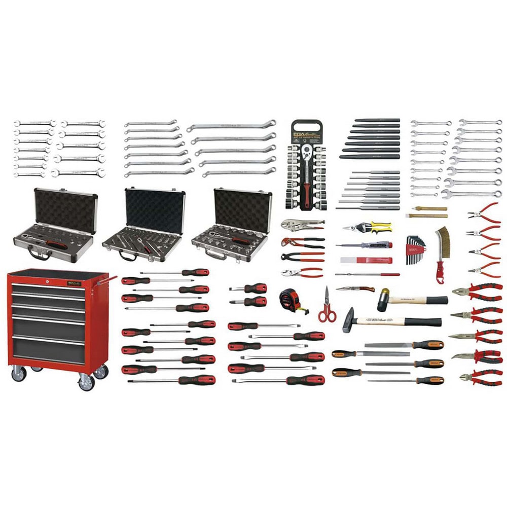 Combination Hand Tool Sets, Set Type: Universal Set , Number Of Pieces: 213 , Measurement Type: Inch & Metric , Container Type: Roller Cabinet  MPN:59149