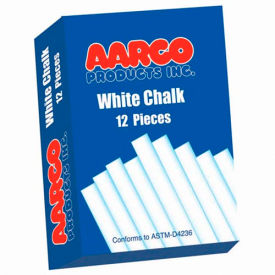 Aarco White Chalk 12 Boxes - Pkg Qty 2 (12)WCS12