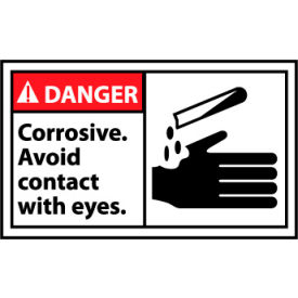 Graphic Machine Labels - Danger Corrosive Avoid Contact With Eyes DGA3AP