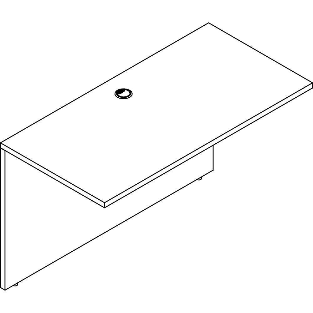 Lorell Prominence 2.0 48inW Desk Unit, Gray Elm MPN:PB2448GE