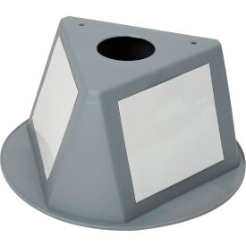 Inventory Control Cone W/ Dry Erase Decals Gray 056CGREY