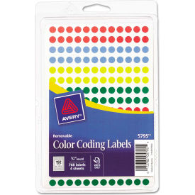 Avery® Removable Self-Adhesive Color-Coding Labels 1/4