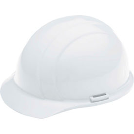 ERB® Americana® Cap Safety Helmet 4-Point Nylon Mega Ratchet® Suspension White - Pkg Qty 12 WEL19361WH