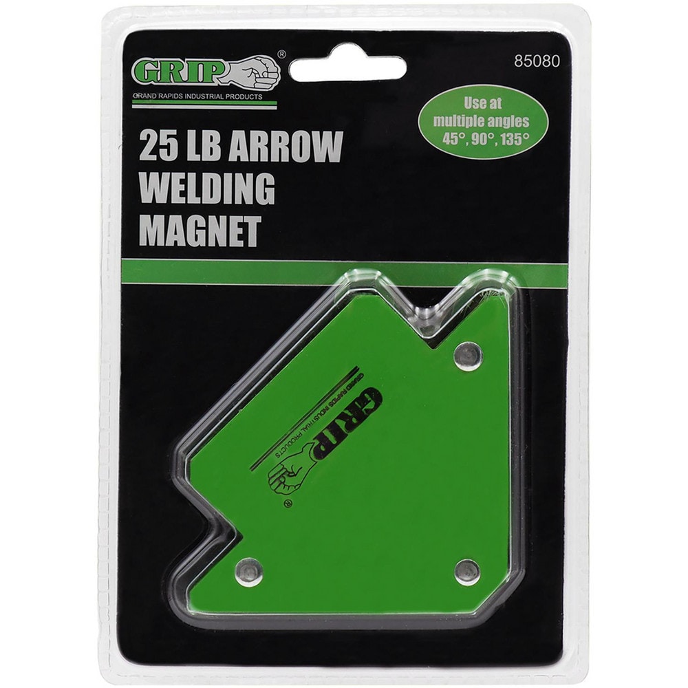 Welding Magnet: 25 lb Capacity, Arrow, 45, 90 & 135 deg Holding Angle MPN:85080