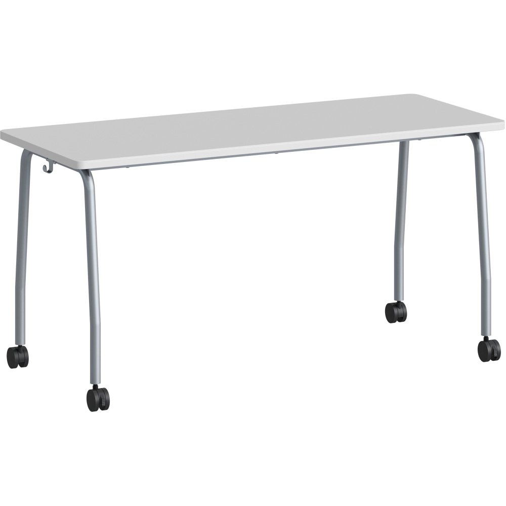 Lorell Training Table - For - Table TopLaminated Top - 300 lb Capacity - 29.50in Table Top Length x 23.63in Table Top Width x 1in Table Top Thickness - 59in Height - Assembly Required - Gray - Particleboard Top Material - 1 Each MPN:60848