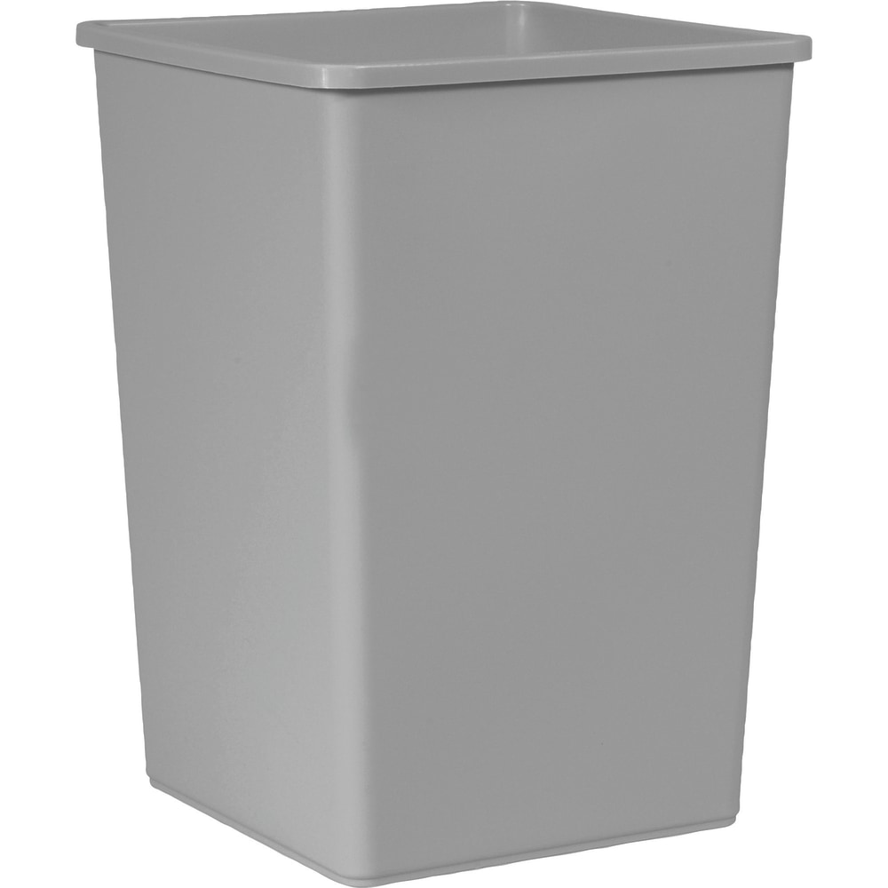 Rubbermaid Commercial Untouchable Rectangular Plastic Trash Container, 35 Gallons, Gray MPN:RCP3958GYCT