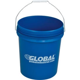 GoVets™ 5 Gallon Open Head Plastic Pail with Steel Handle - Blue 980988