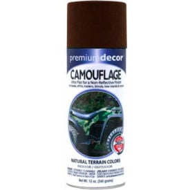 Premium Dcor Camouflage Enamel 12 oz. Aerosol Can Dark Brown Flat - 171313 171313*****##*