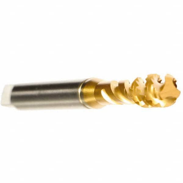 Spiral Flute Tap: M5 x 0.80, Metric, 3 Flute, Modified Bottoming, 6H Class of Fit, Cobalt, TiN Finish MPN:B0503700.0050
