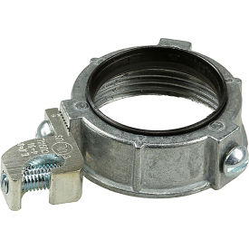 L.H.Dottie® Insulated Ground Bushing w/ Lay In Lug Zinc/Aluminum 1/2